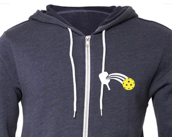 Handmade Pickleball Zip Hoodie: Super Soft All Gender Jacket