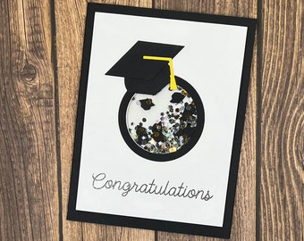 Handmade Graduation Card, 2023 Graduation Cap Card, Shaker Grad Card, Congrats Grad Card, Graduation Gift