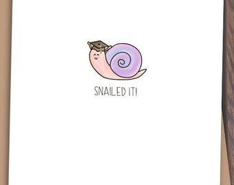 Snailed It Graduation Card: Funny Congrats Card