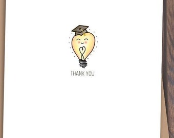 Bright Future Grad Thank You Card: Teacher, Professor, Counselor