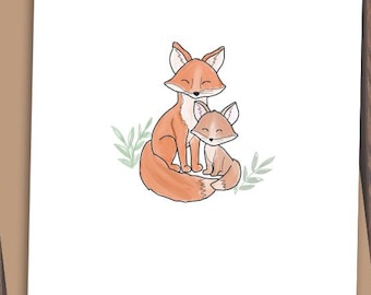 Fox Mother's Day Card, New Mom Gift