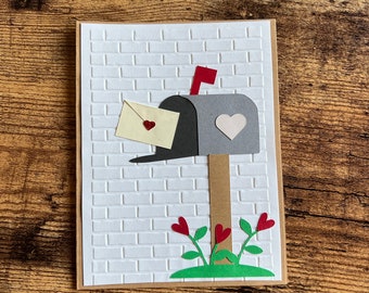 Embossed Mailbox Anniversary Card: Handmade Love Letter