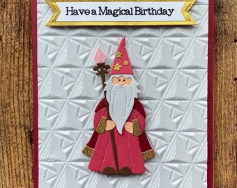Handmade Wizard Birthday Card: Magical Fantasy Greeting