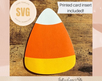 Candy Corn Halloween Card SVG: DIY Cricut Template (Digital Download)