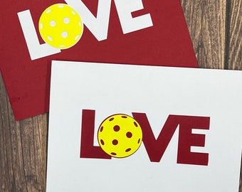 Pickleball LOVE Handmade Card: Valentine or Anniversary