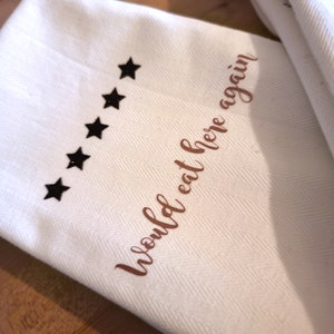 5 Stars Would Eat Here Again Kitchen Towel image 2