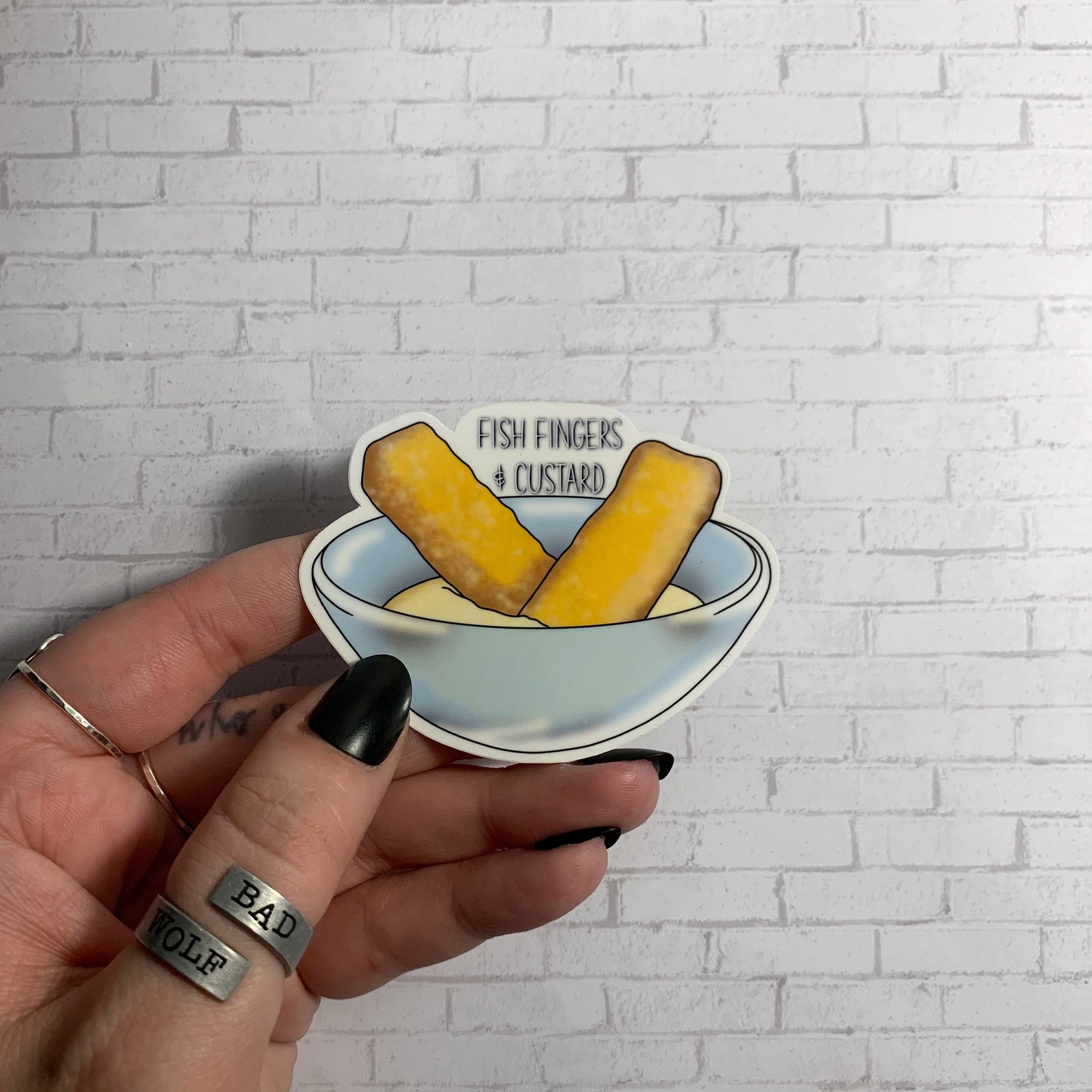 Fish Sticks & Custard Sticker 11th Doctor Doctor Who Etsy