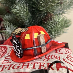 Firefighter Helmet Christmas Ornament - Personalized