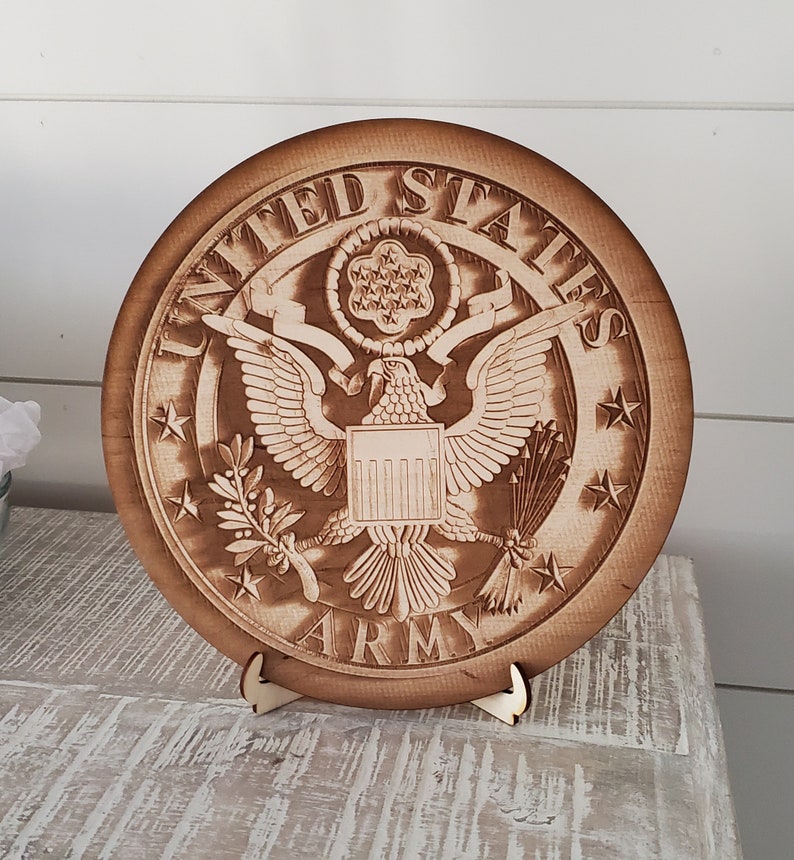 Military Veteran Plaques 10 Laser Engraved 3D Etsy
