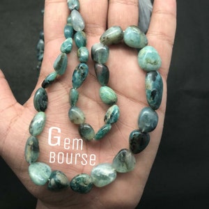 Grandidierite Plain Smooth Nugget Gemstone Beads, Grandidierite Nugget Shape Beads 18 Inches strands 6-11 x 8-16 mm Gradual 190 CTS approx