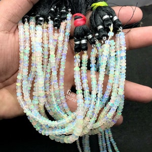 Ethiopian Opal bead smooth hand polished AAA Opal 3,4,5,6 MM7.5inch strand natural Ethiopian opal bead for jewelry making Wholesale Gemstone