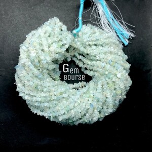 34 Inches Rare Aquamarine Chips / Uncuts  Beads AAA+ Quality  aquamarine chips  for jewelry | wholesale rate