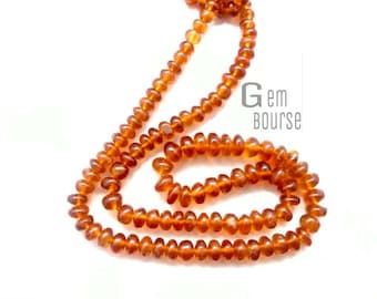 Hessonite Garnet Rondelle Beads – 5-8mm, 18 Inch Strand