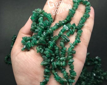 Green Aventurine Chip Beads AAA+ Quality | 34 Inch Strand