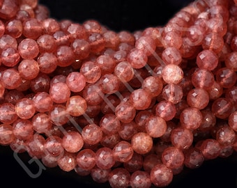 ストロベリークォーツ 8 mm ラウンド - 15 インチ ストランド - Etsy 日本