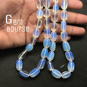 Natural Opalite Nuggets Beads AAA Opalite Smooth Nuggets 16&quot;Strand Rainbow Opalite Smooth Tumbled Bead Wholesale Gemstone For Jewelry Making