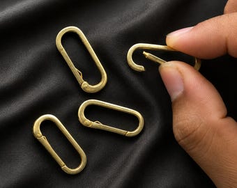 925 Sterling Silver Oval Spring Clasp Connector (25x10mm) Gold Plated Bracelet Necklace Clasp