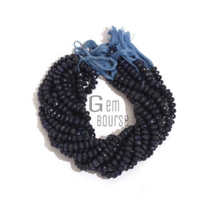 Natural Blue Quartz Rondelle Beads AAA+ Quality Hand Faceted 8mm Approx Beads 7 and 13 Inches Strands For Jewelry Making | Wholesale Rate