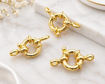925 Sterling Silver Ring Loop Sailor Spring Clasp (12mm) Bracelet Necklace Connector Jumbo Hook