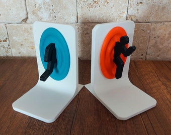 3D-Printed Portal Stickman Bookend– Fun Shelf Stopper