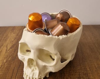 Bol de bonbons gothique crâne d'Halloween