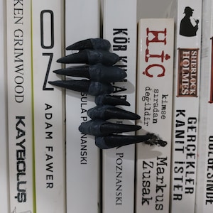 Scary Monster Claw Bookend | Spooky Library Decor |  Halloween Devil Hand Bookmark | With Express Shipping Option