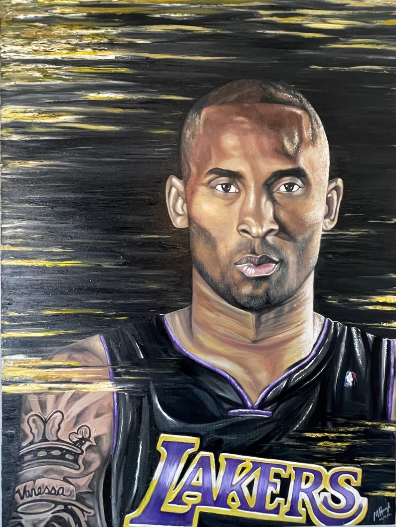 Kobe Bryant Original Oil Painting Etsy
