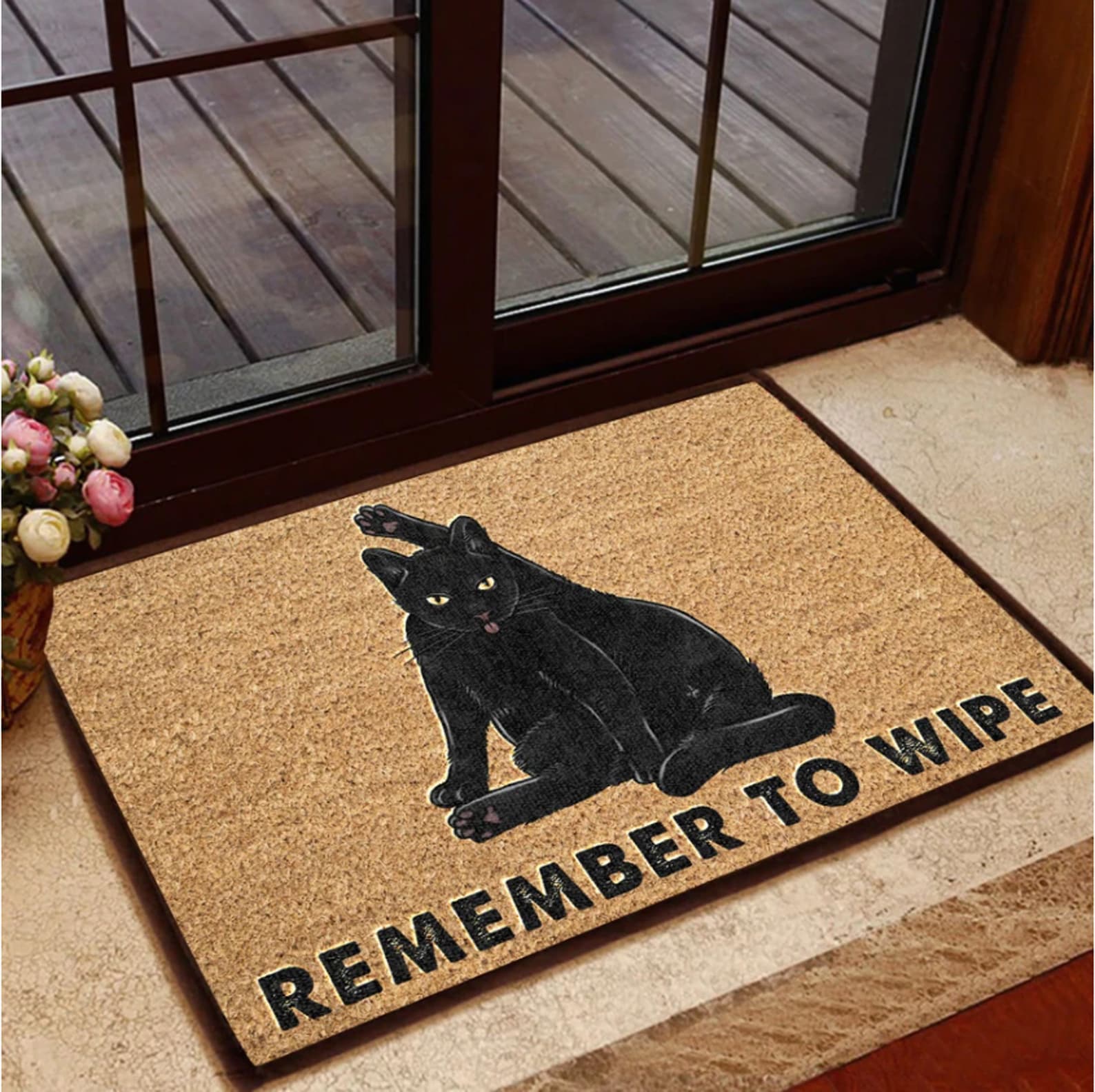 Remember To Wipe Cat Doormat Cat Lover Doormat Etsy