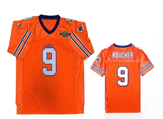 The Waterboy Movie Football Jersey Adam Sandler #9 Bobby Boucher Orange Stitched 