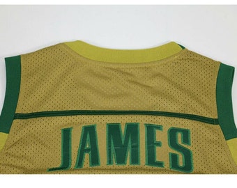 Throwback Men's LeBron James #23 High School Basketball Jerseys Stitched LBJ