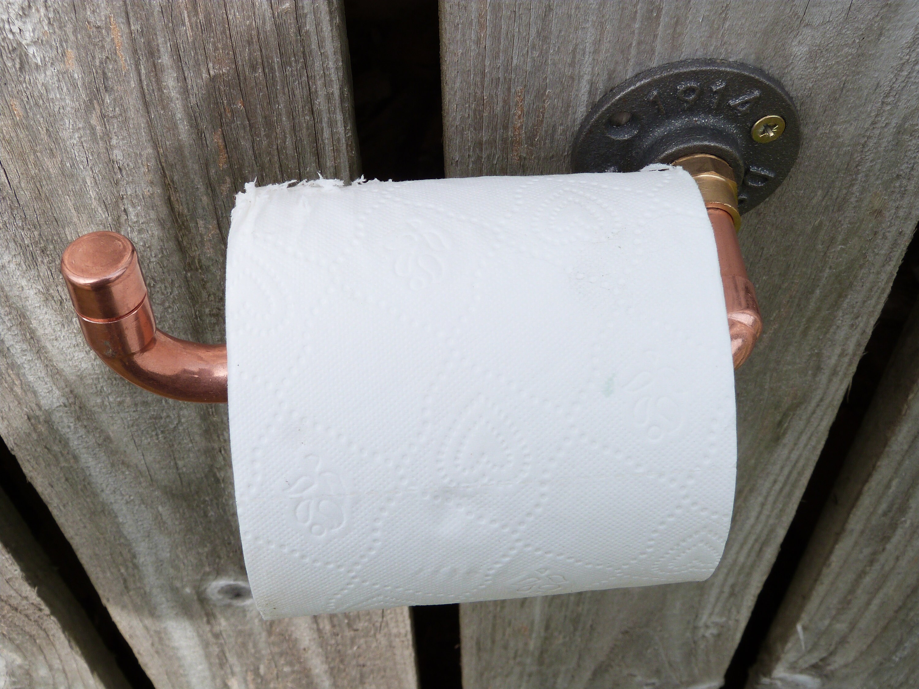 Copper Toilet Roll Holder Handmade Bathroom Accessory Etsy