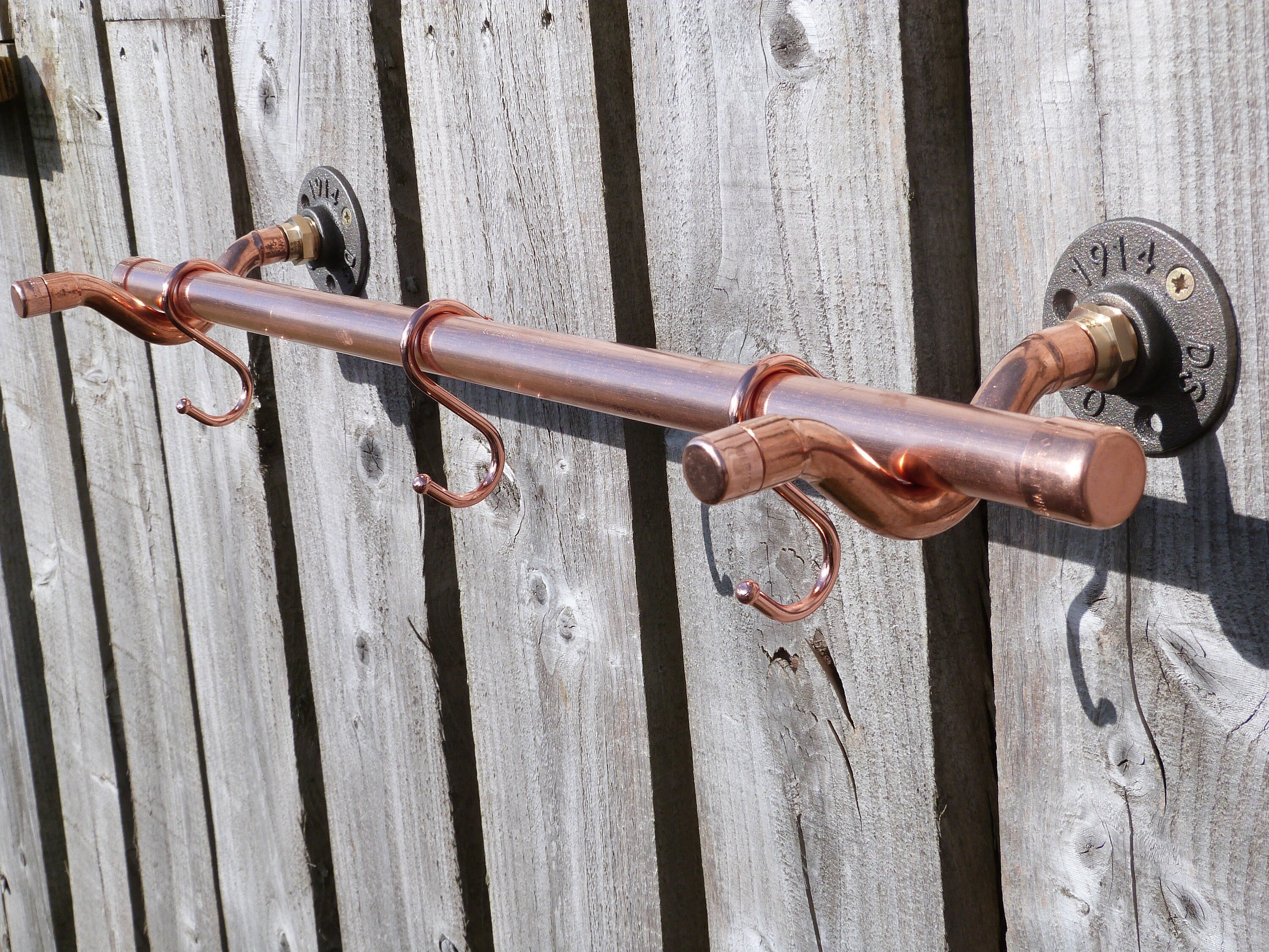 Copper Pan Rail Pan Rack Hanging Rail Kitchen Accessory Etsy UK