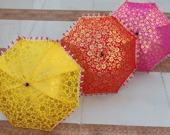 5 Pcs Mix Christmas Decor Gift Umbrella Home Decor Wedding Umbrella parasol Beautiful Party Decor Vintage indian Umbrella Parasol Decor