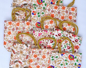 Wholesale Lot Of 100 Indian Handmade Women's Embroidered Handbag, Wedding Favor, Return Gift, Birthday Gift, Bridesmaid Gifts