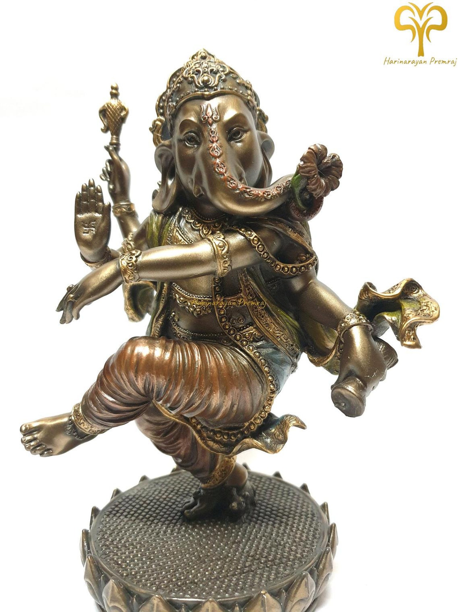 8 Dancing Ganesha Statue Bronze Large Ganesha for Etsy