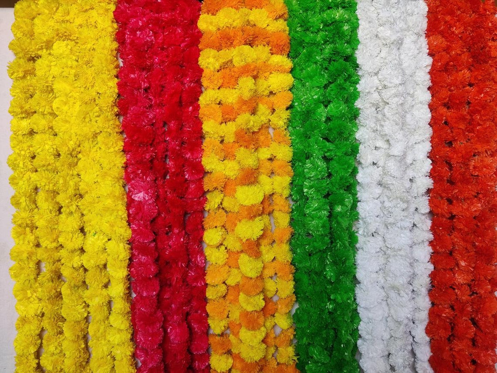 100 Pc Wholesale Lot Artificial Marigold Flower Decor Garlands Etsy