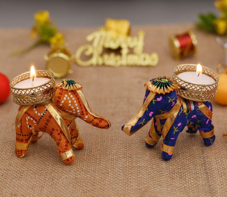 100 pcs Elephant Tealight Candle Holder Festive Home Decoration, Housewarming favor, Wedding Gift, Tea Party Decor, Diwali Tealight Candle image 1