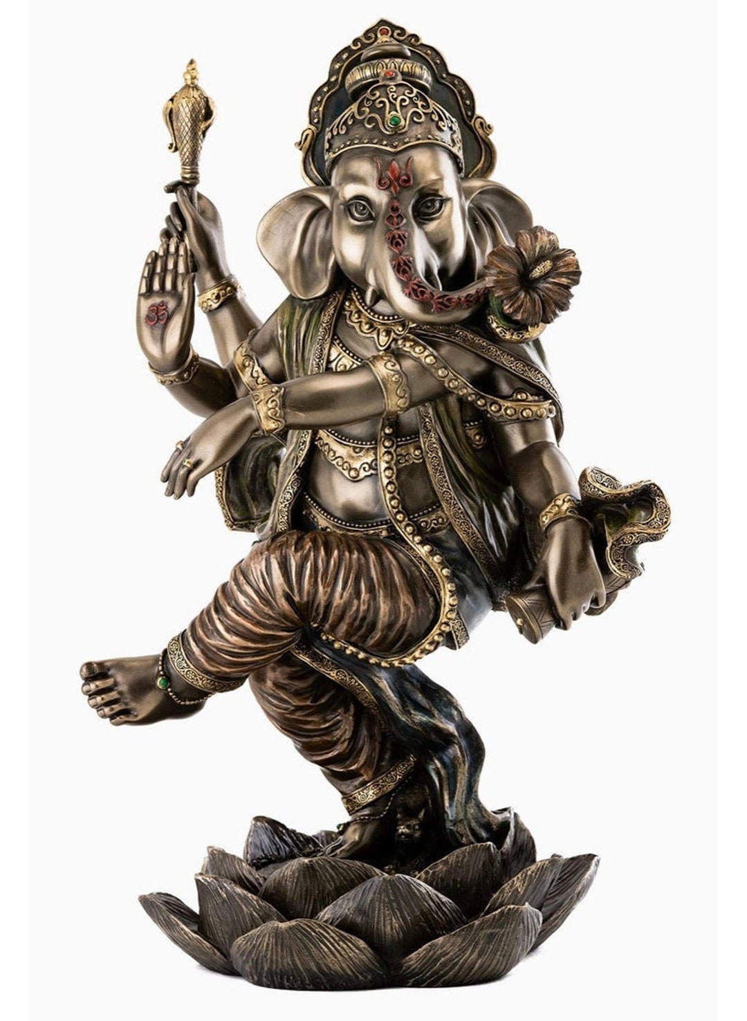 18 Dancing Ganesha Statue, Bronze Large Ganesha for Altar, Outdoor ...