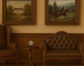 ドールハウスミニチュアアート - ヴィンテージスタイル油絵 1:12スケール（デジタルダウンロード）