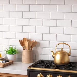 Miniatur druckbare Puppenhaus U-Bahn Fliesen Tapete | 1:12 Miniatur Fliesen für Küche & Bad