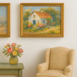 Printable Cottagecore 1:12 Scale Wall Art Bundle Miniature Sheets Cottagecore Photography & Paintings | Dollhouse Decor PRINTABLE FILES