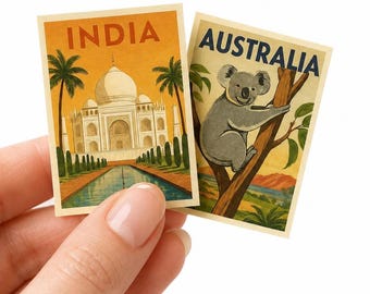 Miniature Vintage Travel Posters 1:12 Scale Dollhouse Wall Art Printable World Destination Signs Digital Download PRINTABLE Vintage Signs