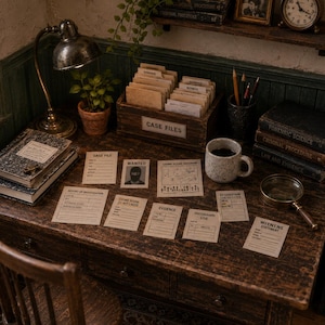 Dollhouse Miniature Crime Scene Printable | 1:12 Scale Police Files & Investigation Props image 4