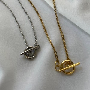 Toggle chain in gold and silver made of stainless steel
