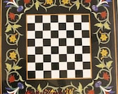 buy chess set board hand carved marble chess figure center table top housewarming pietradura floral inlay artwork home decor