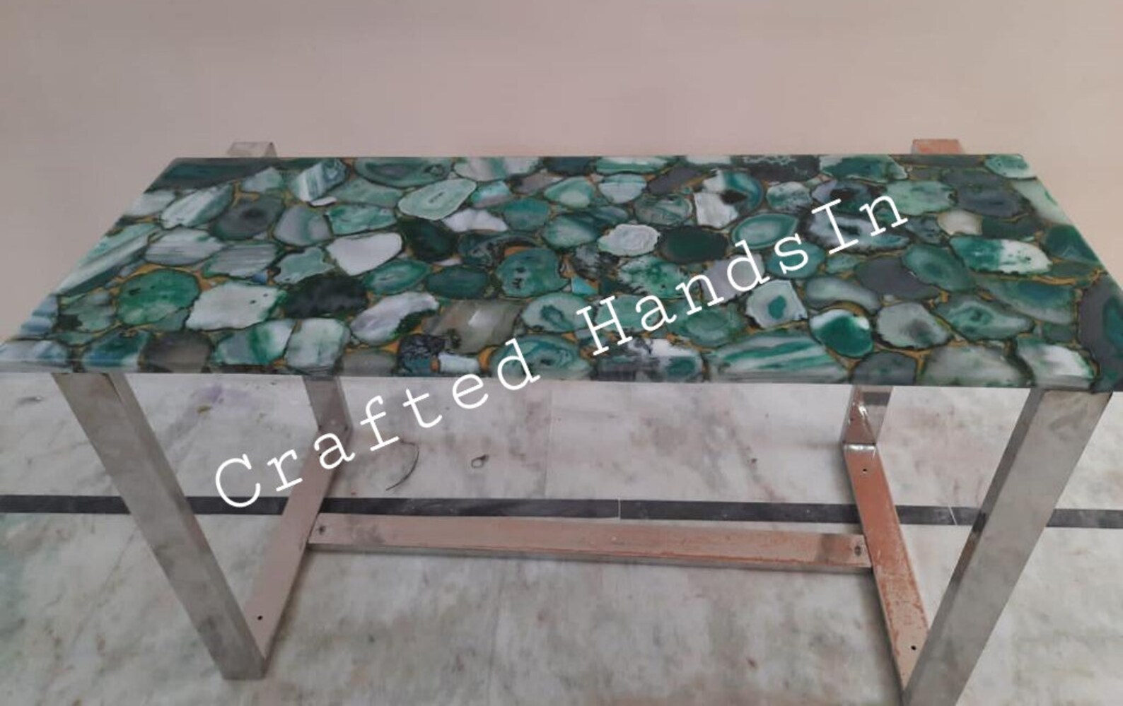 Green Agate Table Top Counter Top Handmade Centre Table Top Etsy