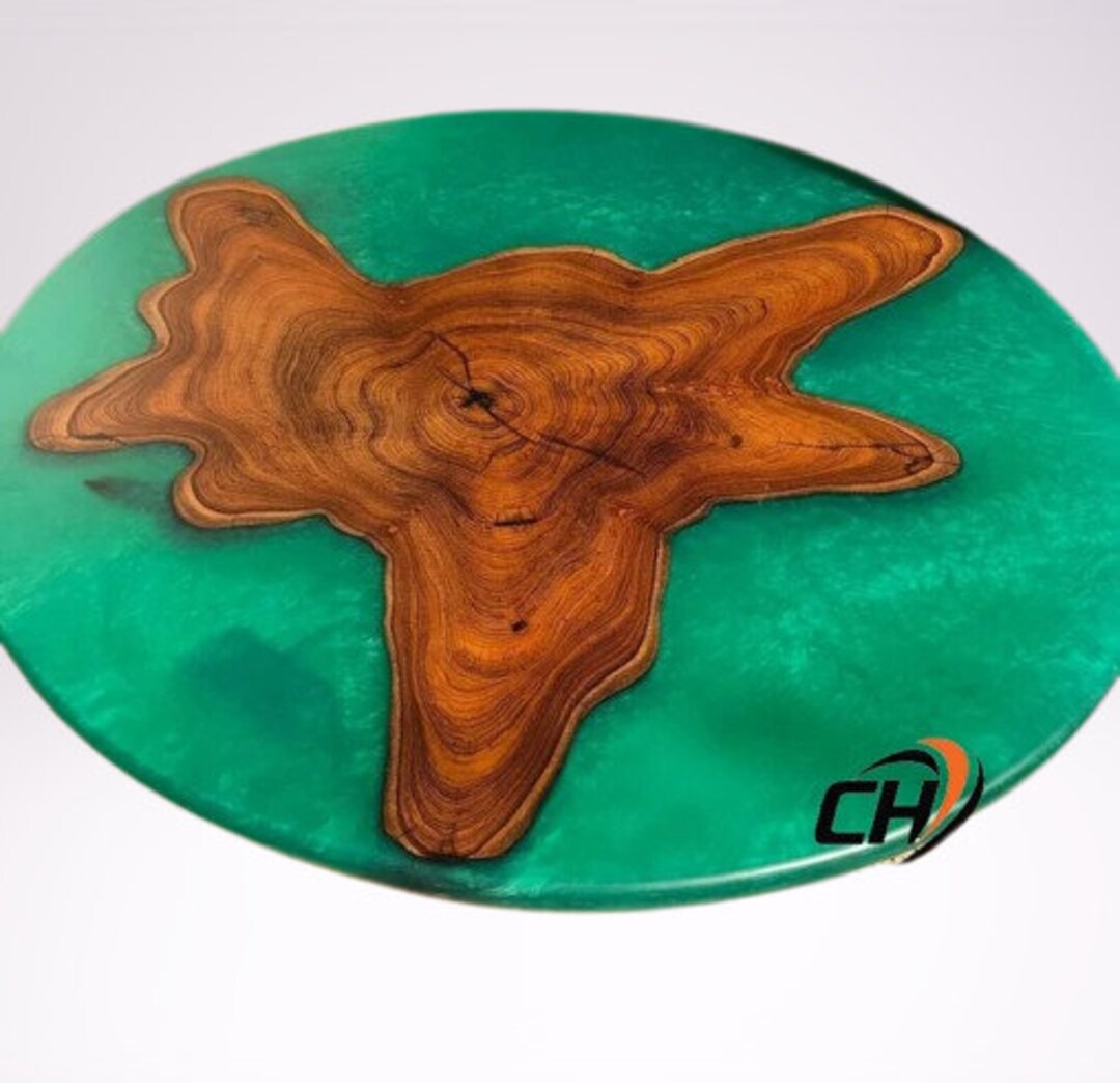 Green Epoxy Resin Table Top Kitchen Dining Table Top Counter Etsy