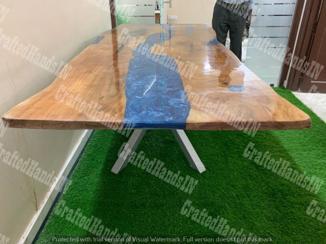 Epoxy Table Tops Reclaimed Wood Epoxy Tablelive Edge River Etsy