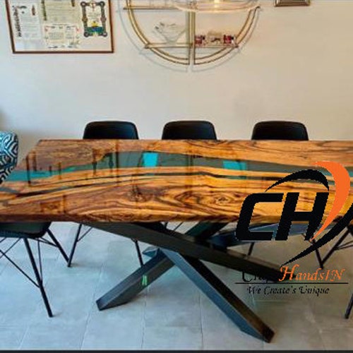 Epoxy Table Dining Sofa Center Table Top Live Edge Walnut Etsy