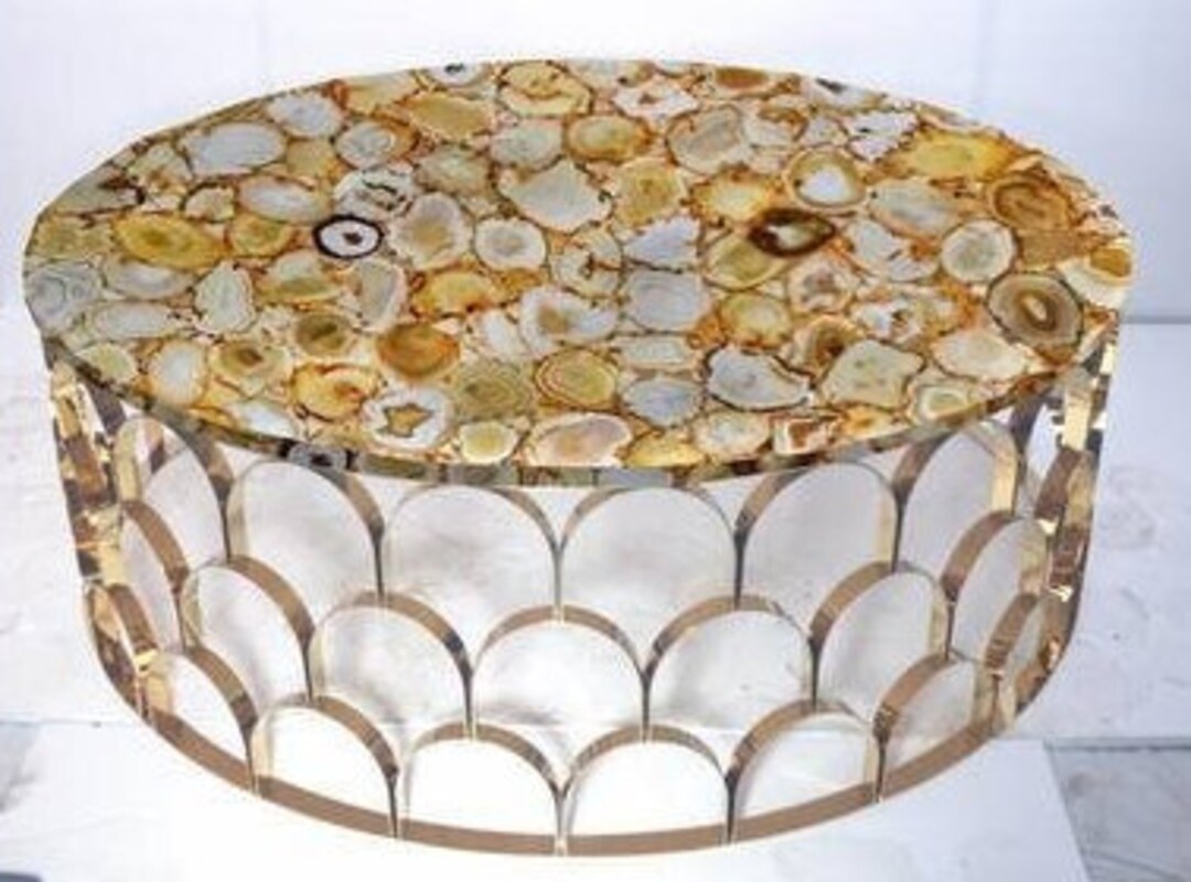 Agate End Table Side Table Agate Table Round Coffee Table Etsy